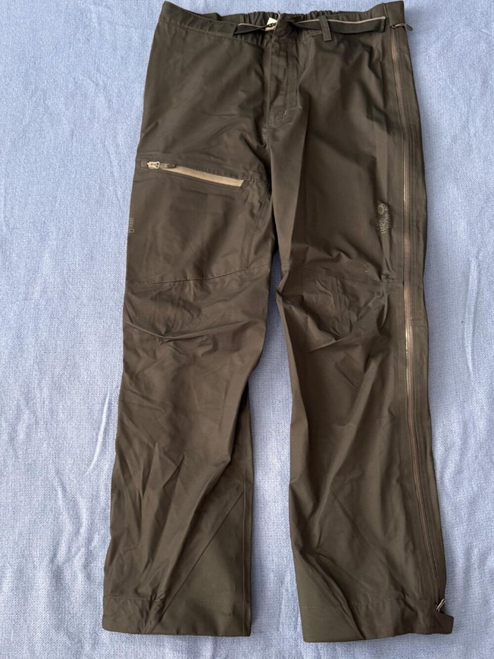 Mountain Hardwear Waterproof Shell Rain Pants- Full Zip/ Olive /Men /L- Regular